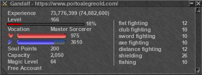 Signature for player Gandalf