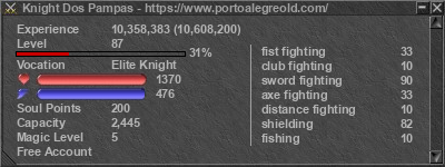 Signature for player Knight Dos Pampas