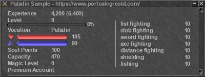 Signature for player Paladin Sample